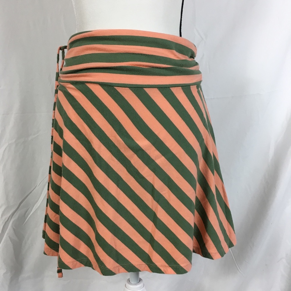 Patagonia Green and Orange Striped Skirt